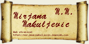 Mirjana Makuljević vizit kartica